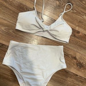 White High Waisted Bikini
